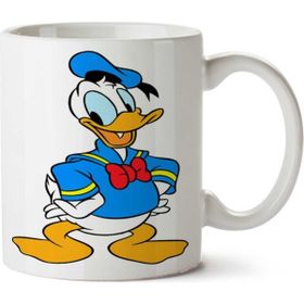 Art Hediye Donald Duck 4 İki Tarafı Baskılı Beyaz Kupa
