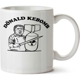 Art Hediye Donald Kebomb İki Tarafı Baskılı Beyaz Kupa