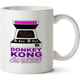 Art Hediye Donkey Kong Classic İki Tarafı Baskılı Beyaz Kupa
