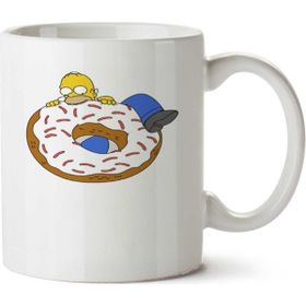 Art Hediye Donut Simpsons İki Tarafı Baskılı Beyaz Kupa