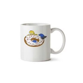 Art Hediye Donut Simpsons İki Tarafı Baskılı Beyaz Kupa
