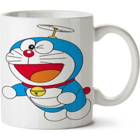 Art Hediye Doraemon Cartoon İki Tarafı Baskılı Beyaz Kupa