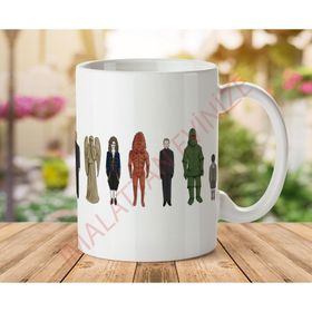 Art Hediye Dr-who-aliens-mugs İki Tarafı Baskılı Kupa