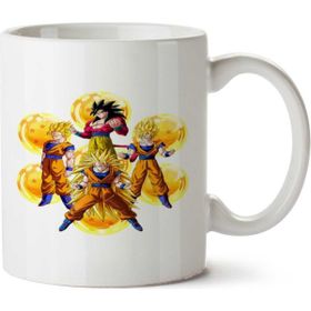 Art Hediye Dragon Ball Goku 2 İki Tarafı Baskılı Kupa Bardak