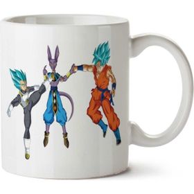 Art Hediye Dragon Ball Super 3 İki Tarafı Baskılı Beyaz Kupa