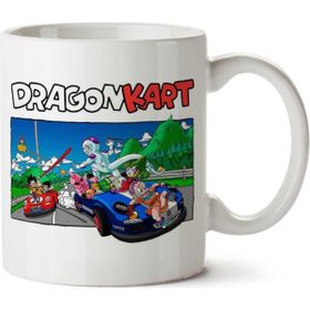 Art Hediye Dragon Ball Z Dragonkart İki Tarafı Baskılı Beyaz Kupa