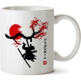 Art Hediye Dragon Ball Z Goku Maymun Kral Japonya İki Tarafı Baskılı Beyaz Kupa