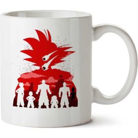 Art Hediye Dragon Ball Z Zenshi İki Tarafı Baskılı Beyaz Kupa