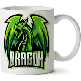 Art Hediye Dragon Esport İki Tarafı Baskılı Beyaz Kupa