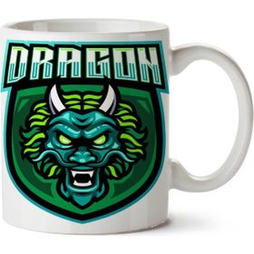 Art Hediye Dragon İki Tarafı Baskılı Beyaz Kupa