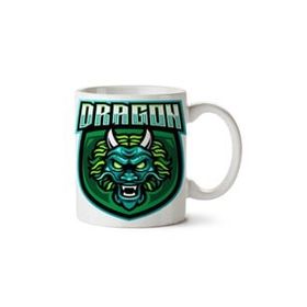 Art Hediye Dragon İki Tarafı Baskılı Beyaz Kupa
