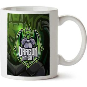 Art Hediye Dragon Knight Iki Tarafı Baskılı Kupa Bardak