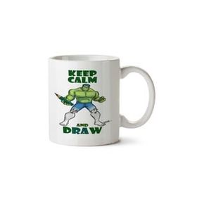Art Hediye Draw İki Tarafı Baskılı Beyaz Kupa