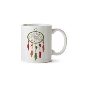 Art Hediye Dreamcatcher Düş Kapanı İki Tarafı Baskılı Beyaz Kupa