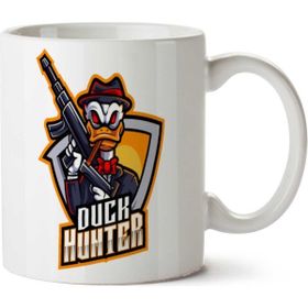 Art Hediye Duck Hunter R İki Tarafı Baskılı Beyaz Kupa