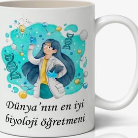 Art Hediye Dünyanın En Iyi Biyoloji Öğretmeni - Öğretmenler Günü Temalı Baskılı Kupa