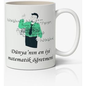Art Hediye Dünyanın En Iyi Matematik Öğretmeni - Öğretmenler Günü Temalı Baskılı Kupa