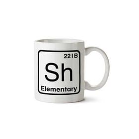 Art Hediye Elementary Sherlock Holmes Periodic Table İki Tarafı Baskılı Kupa