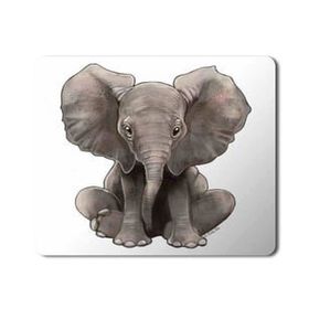 Art Hediye Elephant Fil Baskılı 23x19 cm Mouse Pad