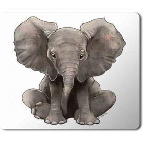 Art Hediye Elephant Fil Baskılı 23x19 cm Mouse Pad