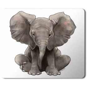 Art Hediye Elephant Fil Baskılı 23x19 cm Mouse Pad