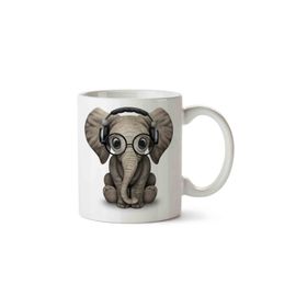 Art Hediye Elephant Zeki Fil Müzik Kupa Bardak
