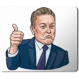Art Hediye Elon Musk Baskılı 23x19 cm Mouse Pad