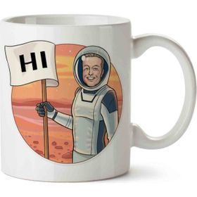 Art Hediye Elon Musk Telegram Astronot Kupa Bardak