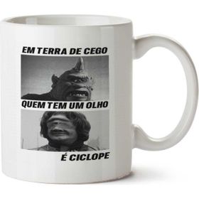 Art Hediye Em Terra De Cego Camiseta Branca İki Tarafı Baskılı Kupa