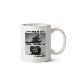 Art Hediye Em Terra De Cego Camiseta Branca İki Tarafı Baskılı Kupa