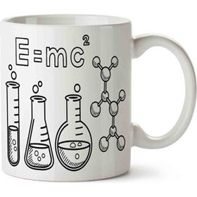 Art Hediye E=Mc2 Kimya İki Tarafı Baskılı Kupa Bardak