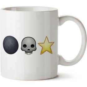 Art Hediye Emoji Death Star İki Tarafı Baskılı Kupa