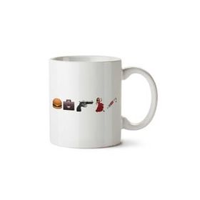 Art Hediye Emoji Pulp Fiction İki Tarafı Baskılı Kupa