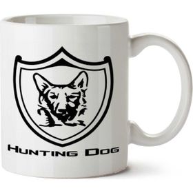 Art Hediye Escudo Hunting Dog İki Tarafı Baskılı Kupa
