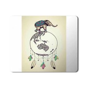 Art Hediye Etnik Fil ve Düş Kapanı Baskılı 23x19 cm Mouse Pad