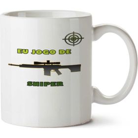 Art Hediye Eu Jogo De Sniper İki Tarafı Baskılı Beyaz Kupa
