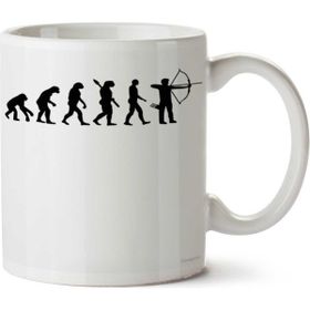 Art Hediye Evolution Archery Okçuluğun Evrimi İki Tarafı Baskılı Kupa
