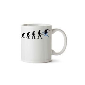 Art Hediye Evolution Ski Kayak Evrimi İki Tarafı Baskılı Kupa Bardak