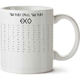 Art Hediye Exo Crossword Unsolved Bulmaca İki Tarafı Baskılı Beyaz Kupa
