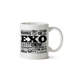 Art Hediye Exo Font Collage İki Tarafı Baskılı Kupa Bardak