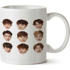 Art Hediye Exo Heads İki Tarafı Baskılı Kupa Bardak