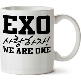 Art Hediye Exo Saranghaja We Are One İki Tarafı Baskılı Kupa