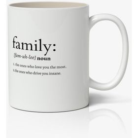 Art Hediye Family (Aile) Tasarımlı Kupa Bardak Baskılı Kahve Kupa