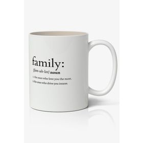Art Hediye Family (Aile) Tasarımlı Kupa Bardak Baskılı Kahve Kupa