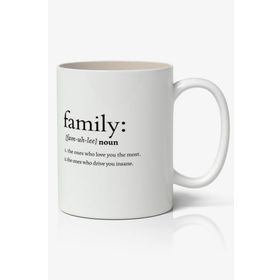 Art Hediye Family (Aile) Tasarımlı Kupa Bardak Baskılı Kahve Kupa