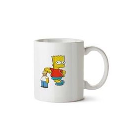 Art Hediye Família Simpsons İki Tarafı Baskılı Beyaz Kupa