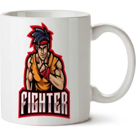 Art Hediye Fighter İki Tarafı Baskılı Kupa Bardak