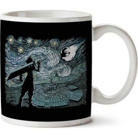 Art Hediye Final Fantasy Van Gogh Starry Fantasy Iki Tarafı Baskılı Kupa Bardak
