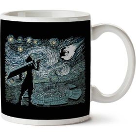 Art Hediye Final Fantasy Van Gogh Starry Fantasy Iki Tarafı Baskılı Kupa Bardak