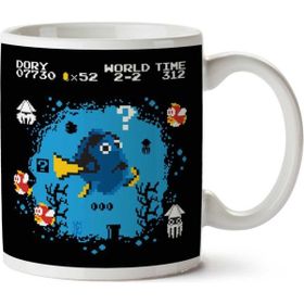 Art Hediye Finding Dory Mario Mashup Iki Tarafı Baskılı Kupa Bardak